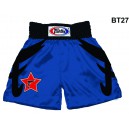 BT27 Blue Satin Boxing Shorts 